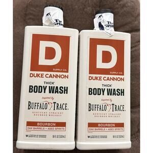 Lot (2) Duke Cannon Bourbon Body Wash for Men Buffalo Trace 18 Oz